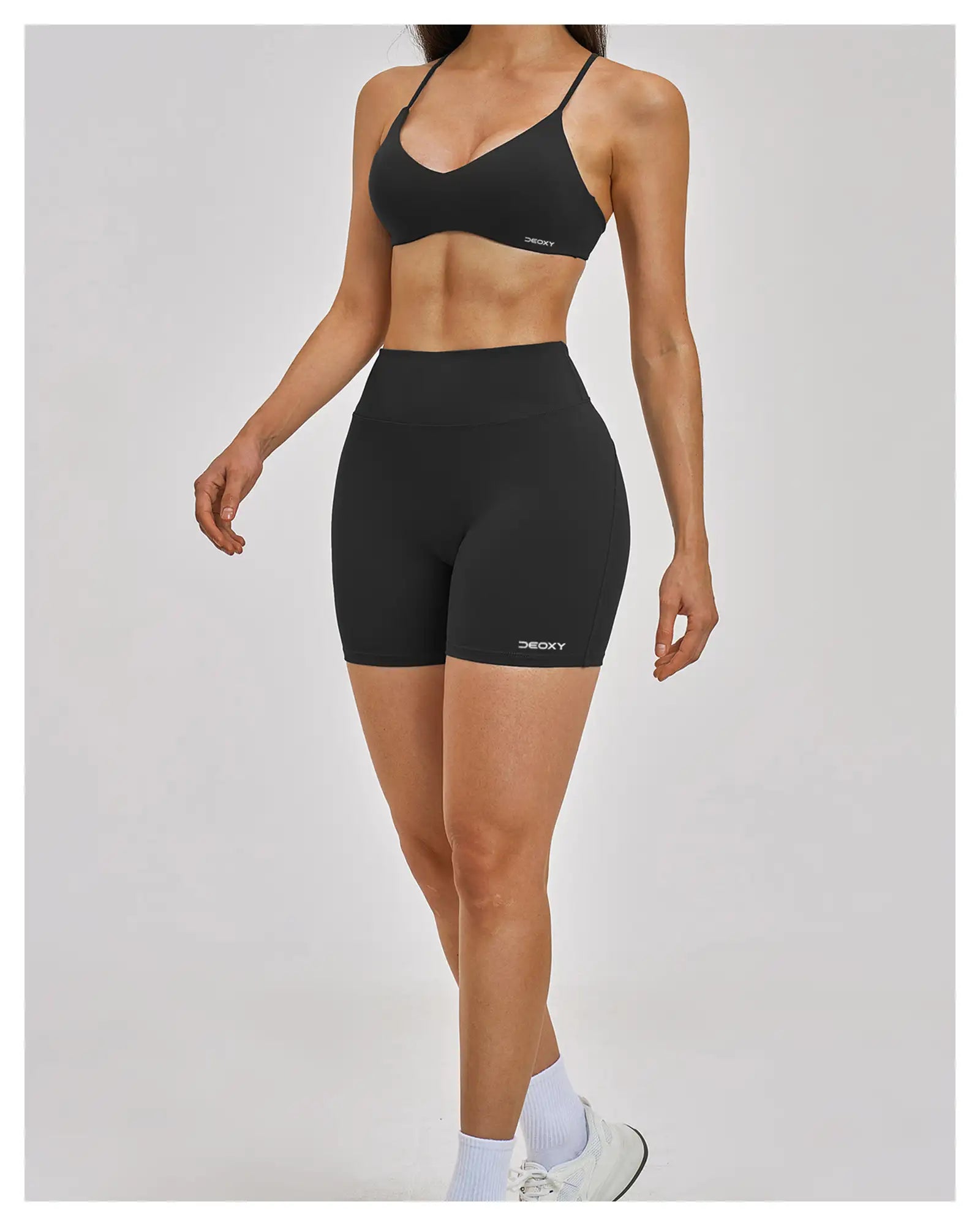 DEOXY Women's Bra & Shorts Set in Black - image 1