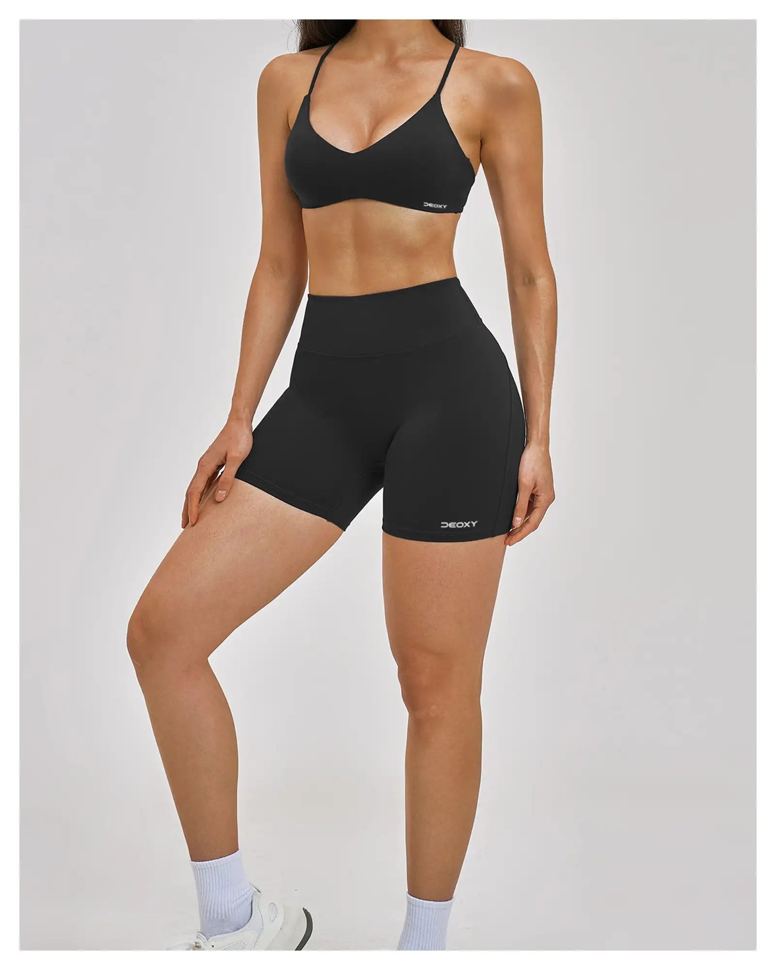 DEOXY Women's Bra & Shorts Set in Black - image 3
