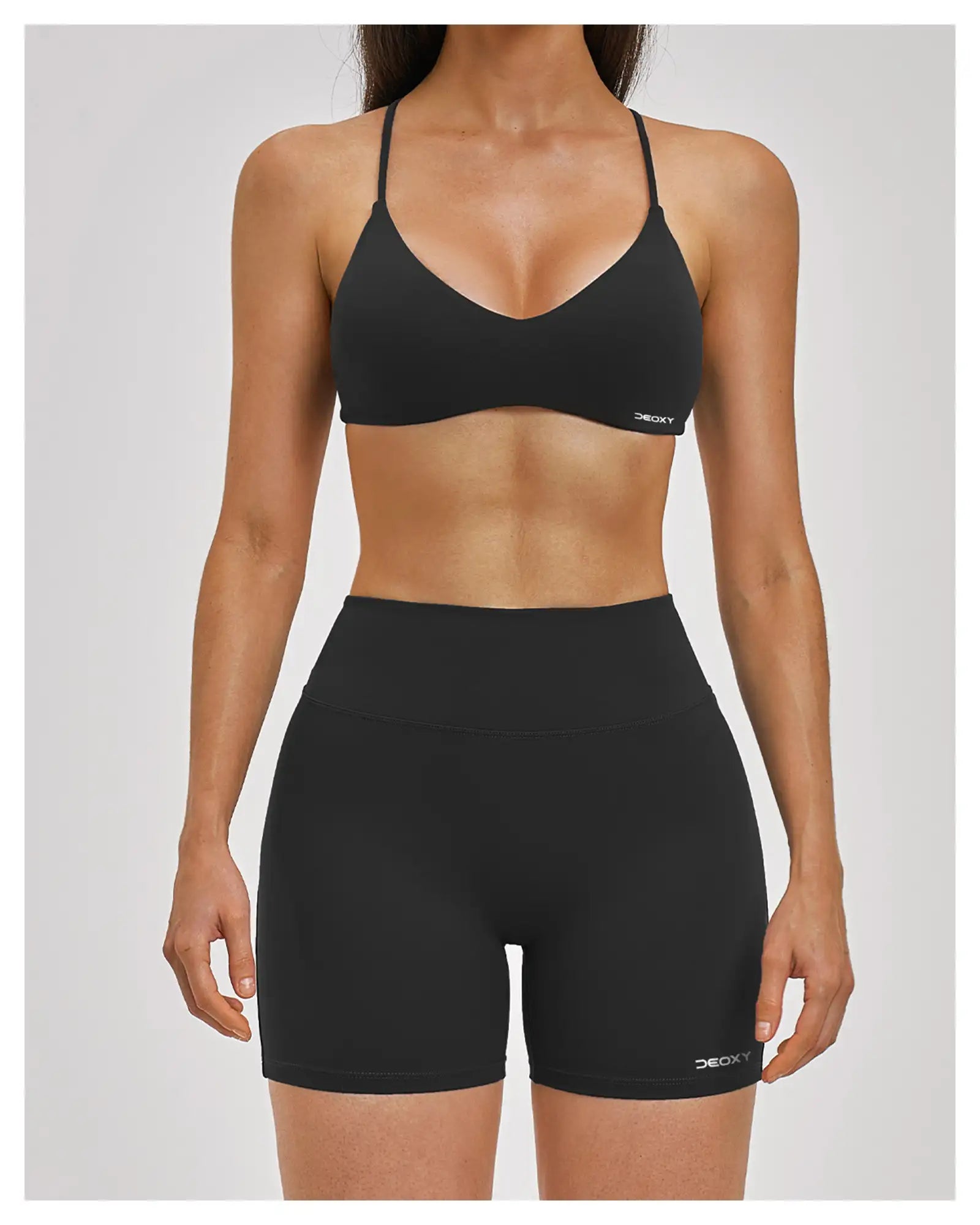 DEOXY Women's Bra & Shorts Set in Black - image 4