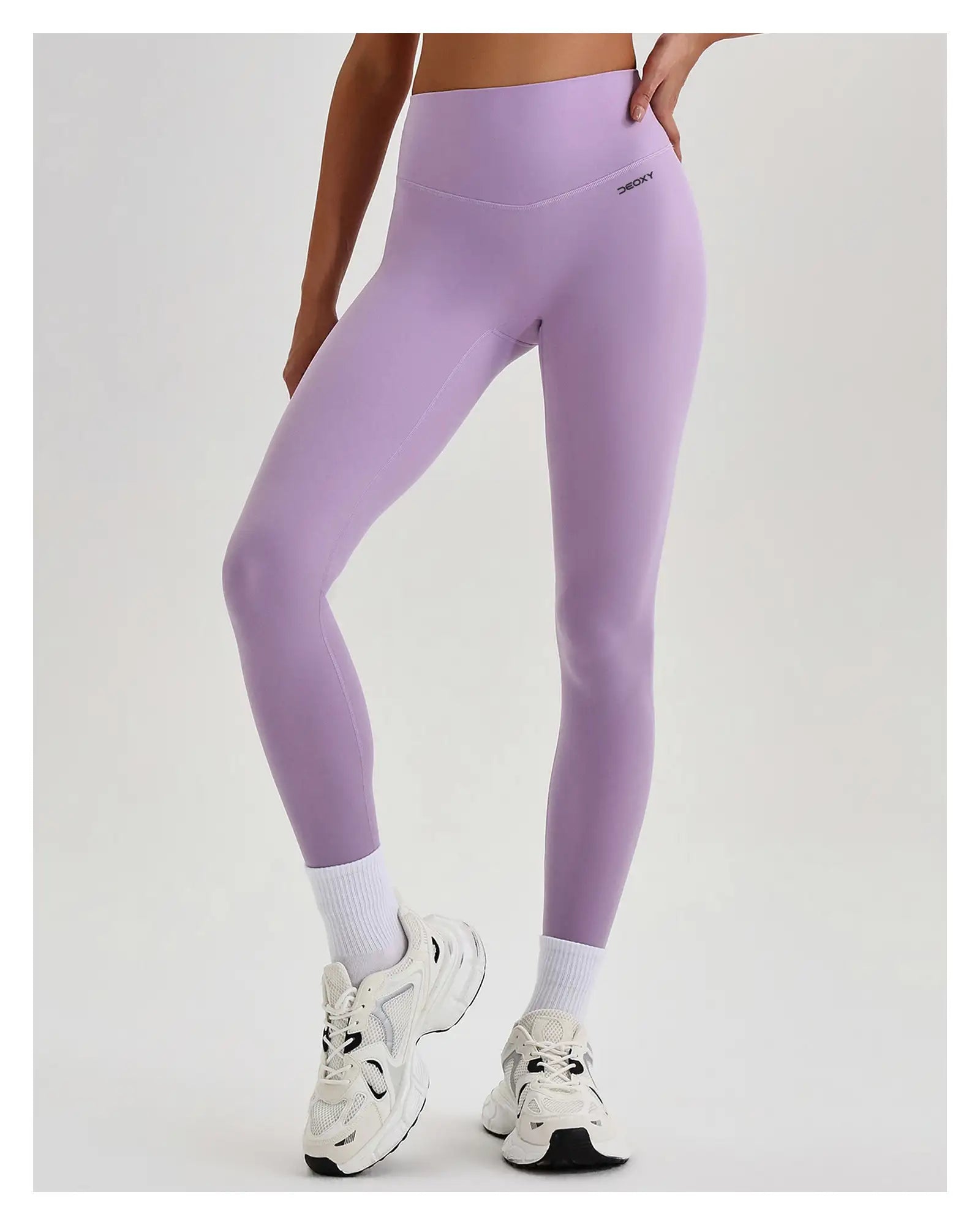 DEOXY Women's Sculpt Legging in Lavender - front angle view