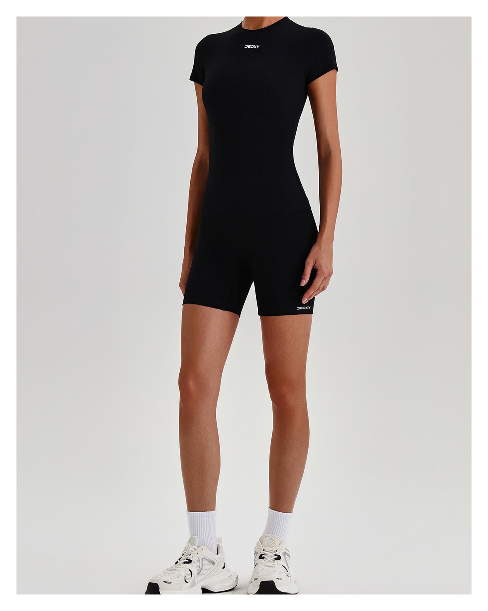 DEOXY Women's Short Sleeve Top & Shorts Set - image 1