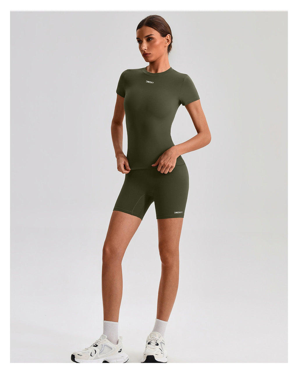 DEOXY Women's Short Sleeve Top & Shorts Set - image 4