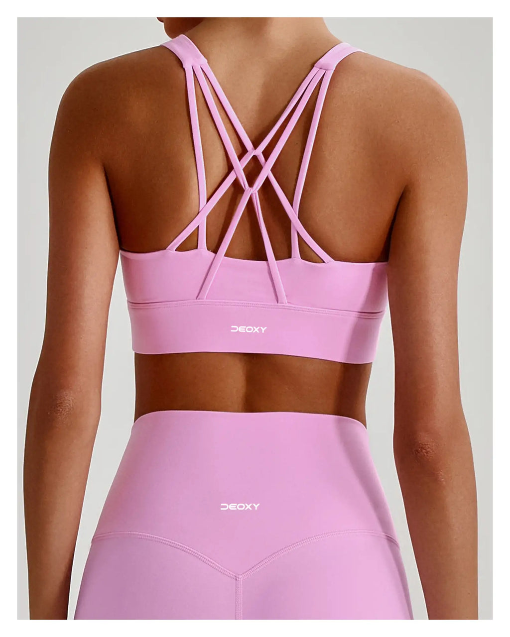 DEOXY Women's Strap Back Bra Top - back view